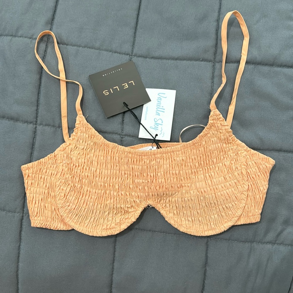 Vanilla sky orange bralette crop top